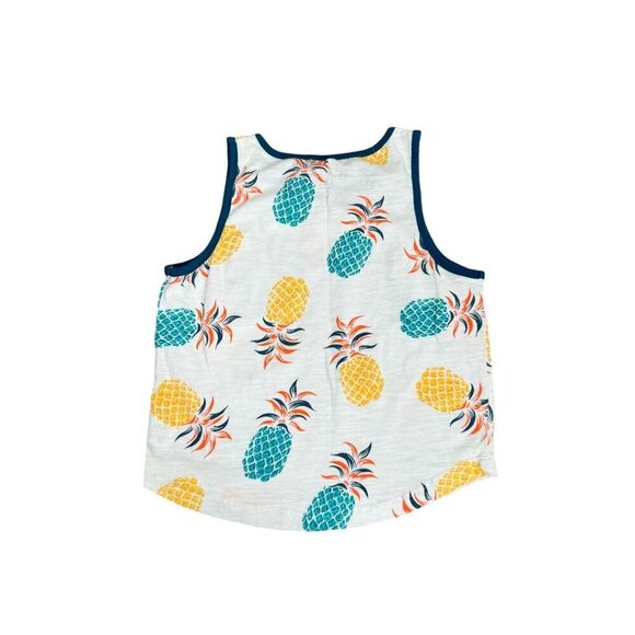 Tropical Pineapple Print Kids Tank Top With Denim Pocket By Sovereign Code - Siz - Picture 2 of 4